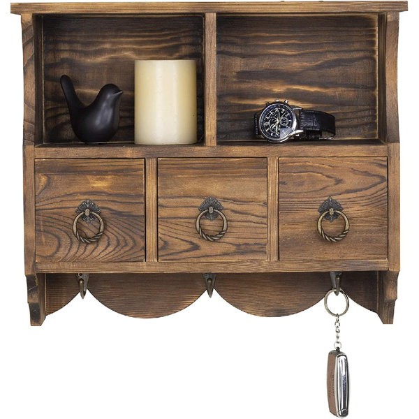 Gracie Oaks Rutt 6 Piece Solid Wood Accent Shelf with Drawer Wayfair